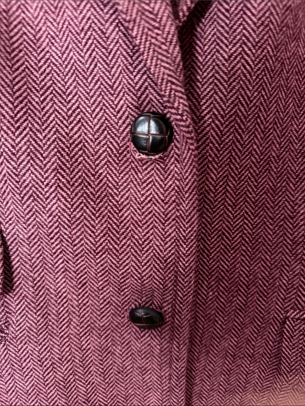 J. Crew Women's Herringbone Blazer - Rose Plum with elbow pads size 8 - Picture 3 of 5